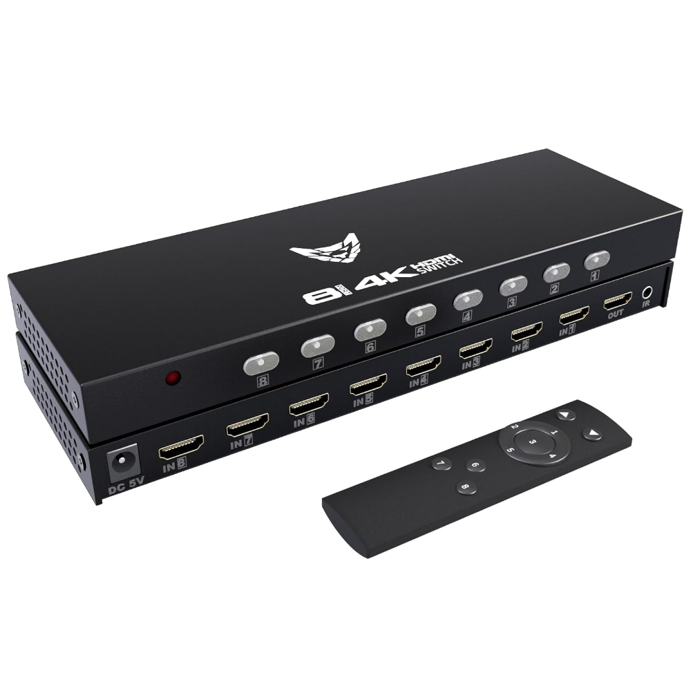 8 in 1 Out HDMI Switch with Remote